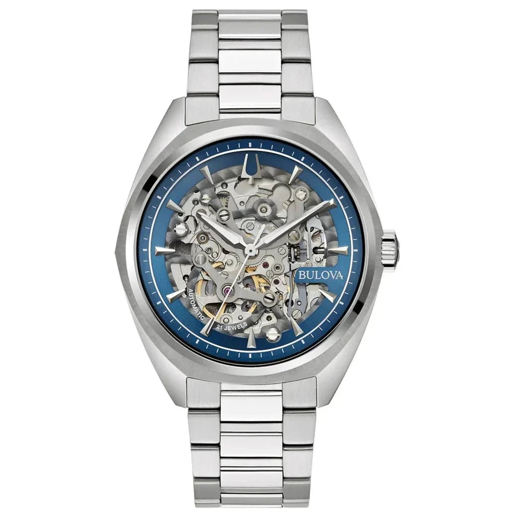 Bulova Classic Automatic Mens Blue Watch 96a292